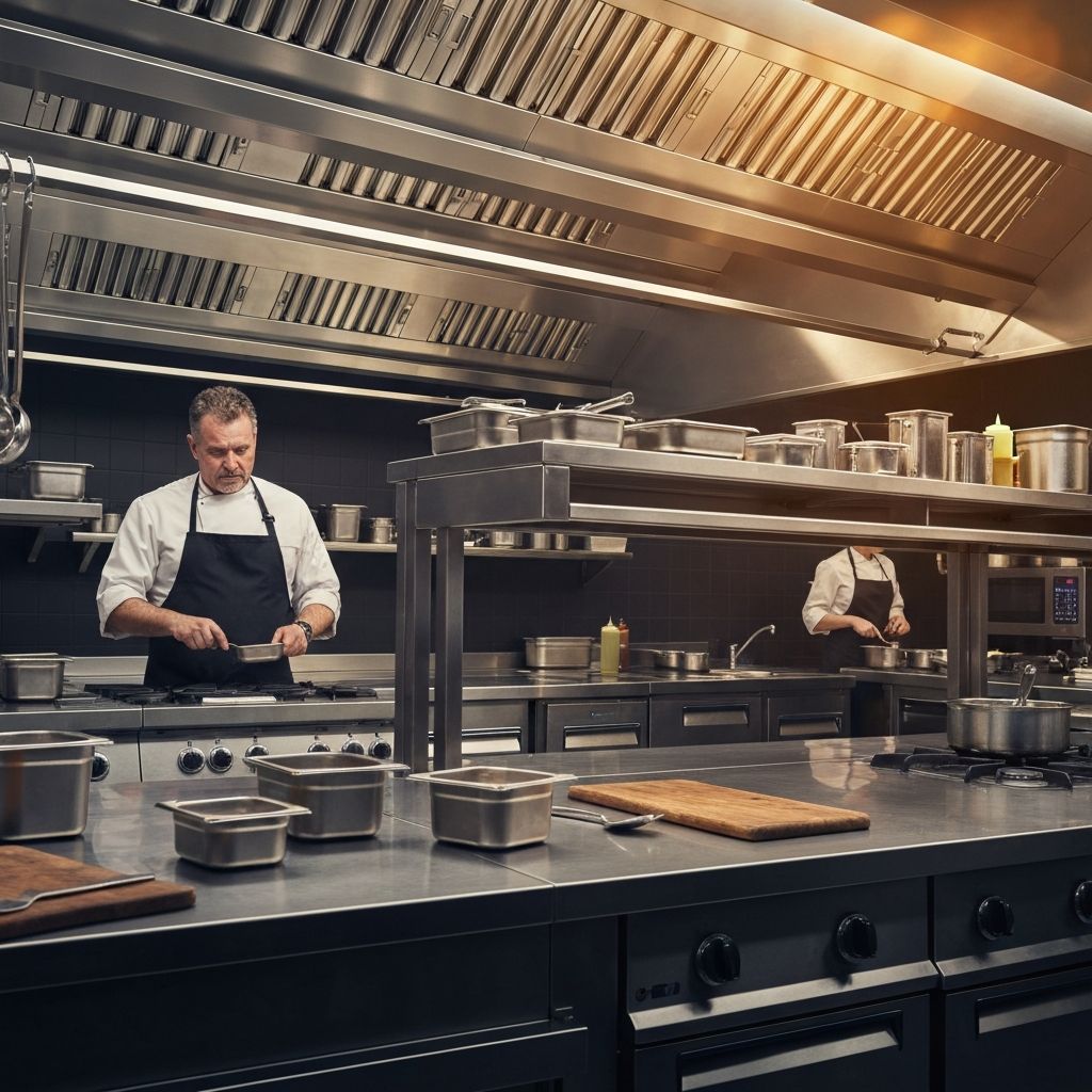 Professional commercial kitchen
